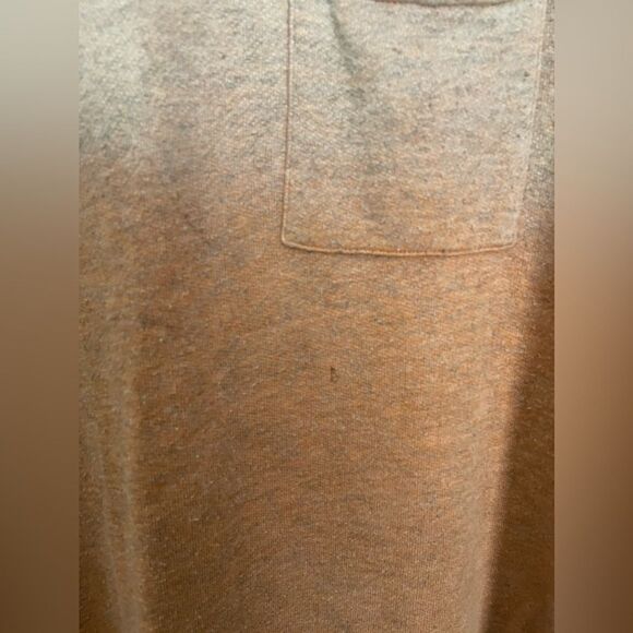 Free People Ombré Tunic Terry Sweatshirt Front Pocket Distressing size S - Picture 2 of 8